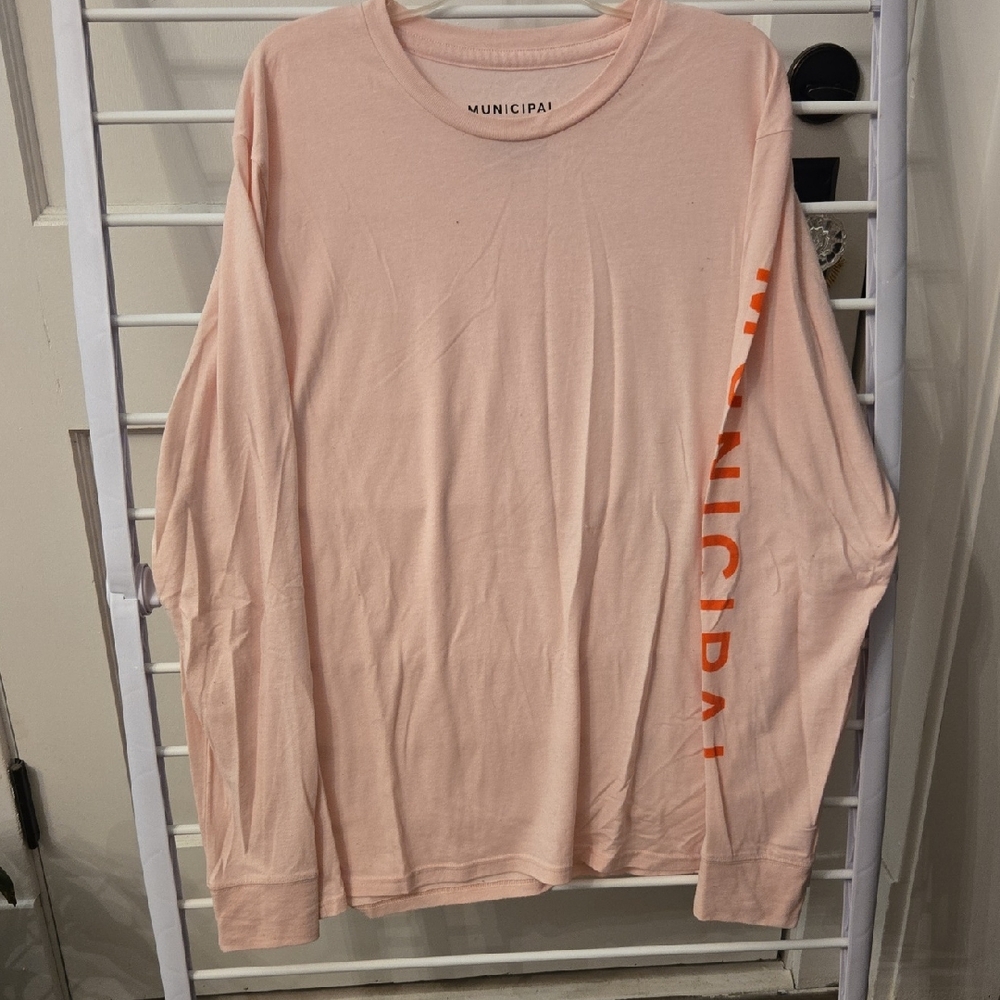 Light Pink Long Sleeve Men's Tee